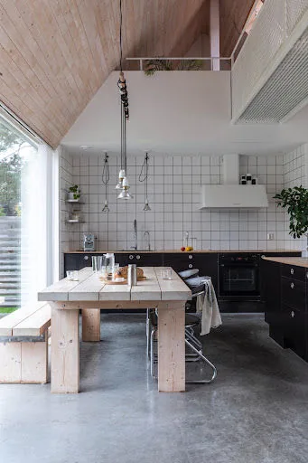 Modern distressed finish kitchen cabinet design for your modular kitchen - Beautiful Homes