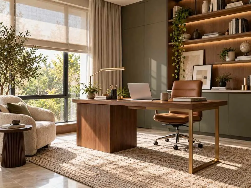 Contemporary home office interior design - Beautiful Homes