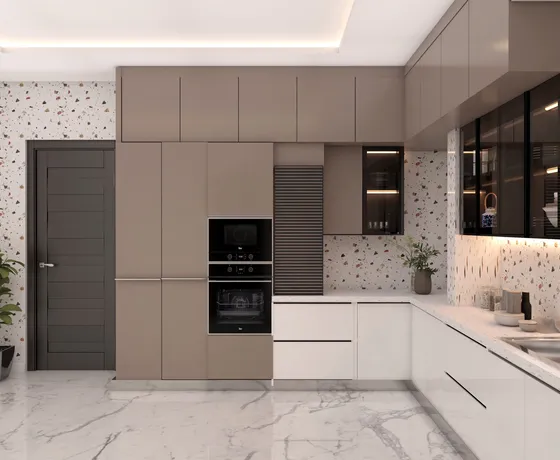 Acrylic Modular Kitchen Design