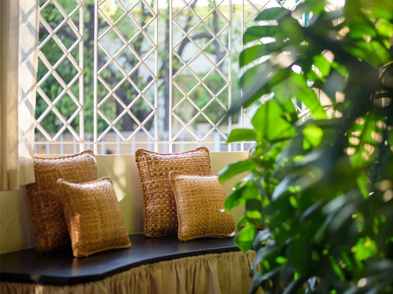 Square Shaped Jute Pillows - Beautiful Homes