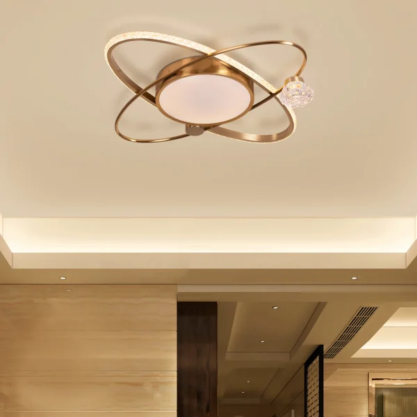 Bold Move (3 Colour, Dimmable LED with Remote Control) Crystal Ceiling Light